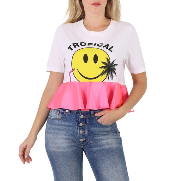 Filles A Papa Tropical smiley face tee 1 S New - Picture 4 of 7